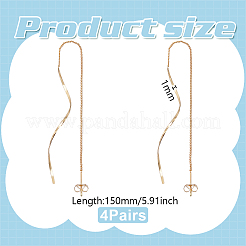 4 Pairs Alloy Vortex Spiral Tassel Ear Thread&nbsp;EJEW-UN0002-63