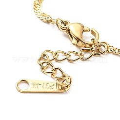 304 Stainless Steel Singapore Chain Bracelets for Women&nbsp;BJEW-B064-10G