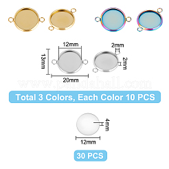 DIY Flat Round Connector Making Kit&nbsp;DIY-UN0004-83