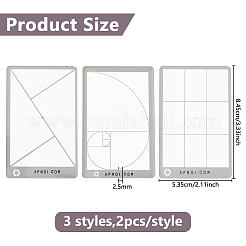 6Pcs 3 Styles Acrylic Ruler&nbsp;AJEW-DC0003-27
