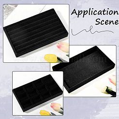 3Pcs 3 Styles Rectangle Velvet Display Trays&nbsp;ODIS-SP0002-22