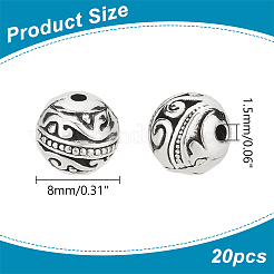 20Pcs Tibetan Style Alloy Beads&nbsp;TIBE-LP0001-06