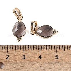 Natural Smoky Quartz Faceted Pendans&nbsp;KK-L218-004G-05