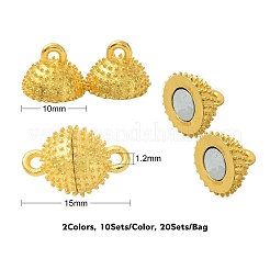 20 Sets 2 Colors Brass Magnetic Clasps&nbsp;KK-CJ0001-86