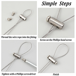 4 Styles 201 Stainless Steel Wire Rope Clamps&nbsp;STAS-GA0001-39