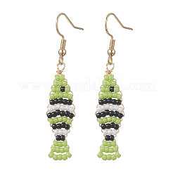 Handmade Glass Seed Beads Dangle Earrings&nbsp;EJEW-MZ00712