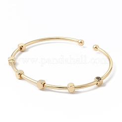 Brass Cuff Bangles&nbsp;BJEW-A134-05G