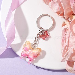 Glass & Acrylic Butterfly Keychain&nbsp;KEYC-JKC00649-03