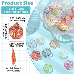 Autumn Theme Transparent Acrylic Pendants&nbsp;TACR-YW0003-50