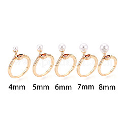 Teardrop Brass Micro Pave Cubic Zirconia Cup Peg Ring Settings&nbsp;KK-T076-08G