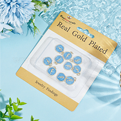 10Pcs Brass Enamel Pendants&nbsp;KK-BBC0022-82