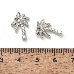 Brass Micro Pave Clear Cubic Zirconia Pendants&nbsp;KK-CBAD9DF-10P