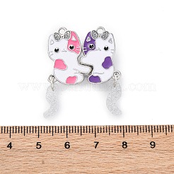 Alloy Enamel Split Pendants&nbsp;ENAM-B026-01P