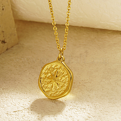 Star 304 Stainless Steel Pendant Necklace with Cable Chains&nbsp;UG2182-1