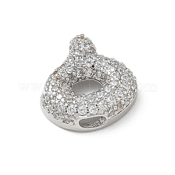 Brass Micro Pave Clear Cubic Zirconia Pendants&nbsp;KK-A300-02P