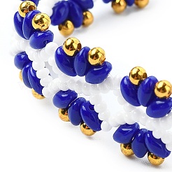 Glass Seed Beaded Flower Bracelets for Women&nbsp;BJEW-MZ00140
