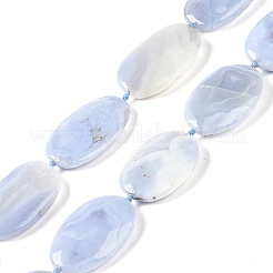 Natural Blue Lace Agate Beads Strands&nbsp;G-H006-A01-02