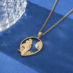 Brass Clear Cubic Zirconia Pendant Necklaces for Women&nbsp;NJEW-B121-01G-02