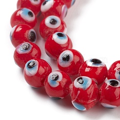 Handmade Evil Eye Lampwork Bead Strands&nbsp;LAMP-M015-02A