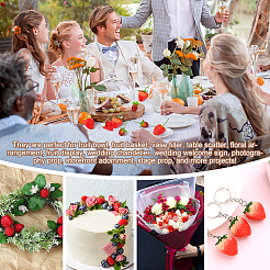 55Pcs 6 Styles Plastic Imitation Strawberry&nbsp;DJEW-GA0001-54