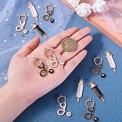 20Pcs 4 Style Zinc Alloy Enamel Pendants&nbsp;ENAM-CJ0001-101