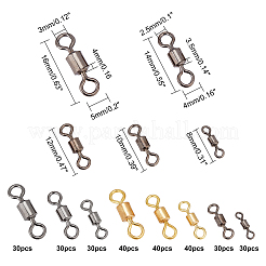 270Pcs 8 Style Brass Fishing Rolling Bearing Connector&nbsp;FIND-FH0002-80