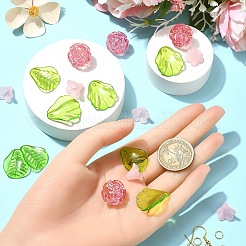 DIY Flower Leaf Acrylic Dangle Earring Jewelry Making Kits&nbsp;DIY-YW0010-07