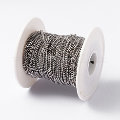 Tarnish Resistant 304 Stainless Steel Curb Chains Twisted Chains&nbsp;CHS-L014-14P