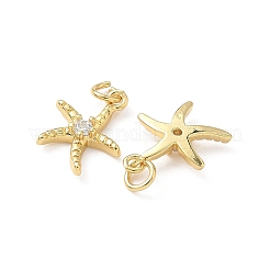 Brass Micro Pave Cubic Zirconia Pendants&nbsp;KK-L239-016G