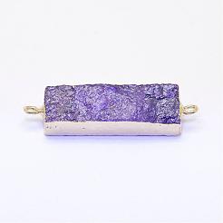 Electroplated Natural Druzy Agate Links/Connectors&nbsp;G-G656-02