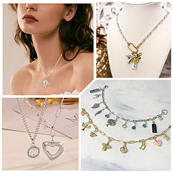 DIY 304 Stainless Steel Paperclip Chains Necklaces/Bracelets Making Kits&nbsp;DIY-SC0029-32