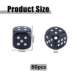 80Pcs Opaque Acrylic Beads&nbsp;MACR-DC0001-23