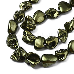 Electroplated Natural Freshwater Shell Beads&nbsp;SHEL-N026-195B