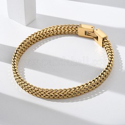 304 Stainless Steel Wheat Chain Bracelets for Women Men&nbsp;STAS-N117-02G