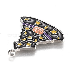 Halloween Theme Witch Hat Alloy Enamel Pendants&nbsp;X-ENAM-J649-11P-02