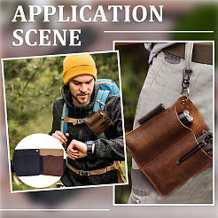 2Pcs 2 Colors Imitation Leather Outdoor EDC Tactical Tool Case&nbsp;AJEW-CL0001-92