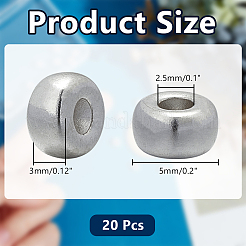 20Pcs 925 Sterling Silver Spacer Beads&nbsp;STER-AR0001-24