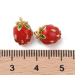 Rack Plating Brass Enamel Charm&nbsp;KK-P261-02G
