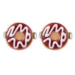 Donut Shape Lampwork Stud Earrings&nbsp;EJEW-JE05700
