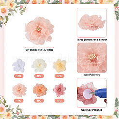 6Pcs 6 Colors Organza Ornament Accessories&nbsp;DIY-TA0006-50A