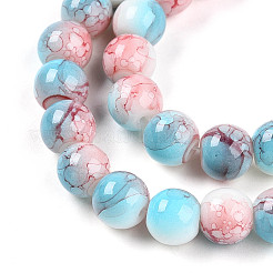 Baking Paint Glass Beads Strands&nbsp;LS-DGLA-N003-8mm-C03