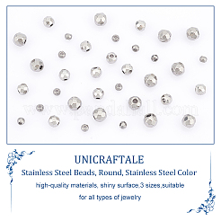 36Pcs 3 Style 201 Stainless Steel Beads&nbsp;STAS-UN0045-50