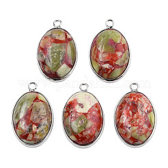 Assembled Peridot and Rose Quartz Pendants&nbsp;G-T111-01
