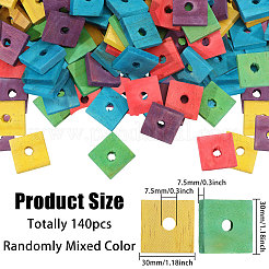 140Pcs Wood European Beads&nbsp;WOOD-CA0001-85