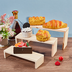 3-Tier Rectangle Wood Jewelry Display Risers&nbsp;ODIS-WH0038-06