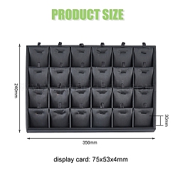 24-Slot Rectangle PU Leather Pendant Display Holder&nbsp;ODIS-WH0043-66