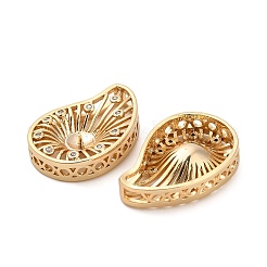 Brass Micro Pave Cubic Zirconia Teardrop Peg Bails&nbsp;KK-NH0009-07G