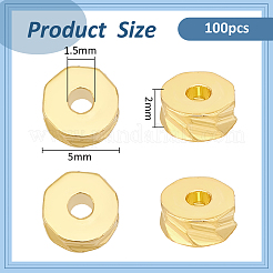 100Pcs Brass Bead&nbsp;KK-BC0013-53C