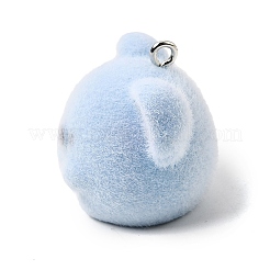 Flocking Opaque Resin Pendants&nbsp;RESI-G128-01H