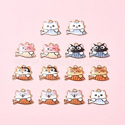 14Pcs 6 Styles Rack Plating Alloy Enamel Pendants&nbsp;FIND-FS0003-04